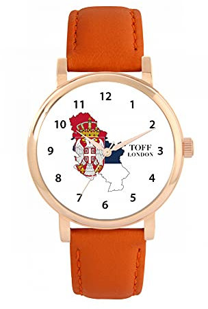 Toff London Serbien Flaggenuhr