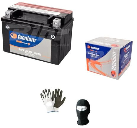 Compatible avec Suzuki 650 GSF Bandit 2007 Batterie TECNIUM YTX9-BS Batteries 8 AMPÈRES 12 Volts PRÊT pour Usage SPÉCIFIQUE Moto Scooter 150X87X105MM