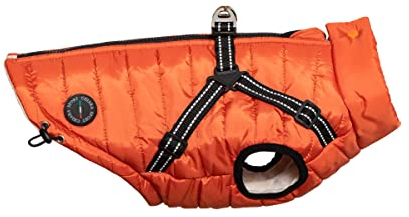 CHIARA Nick Winterjacke mit Geschirr CHJ-2331TR-M-CHIARA-Hundemantel, Geschirr, Winter (Größe: M, Material: Polyester, wasserabweisend, Winddicht, individuell veränderbar), Terracotta