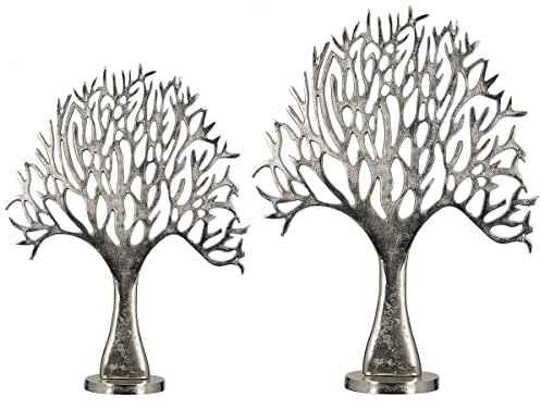 hegehof MF Gilde Elegance Qualitäts Skulptur Lebensbaum Aluminium Antikfinish 51cm oder 62cm (51cm)