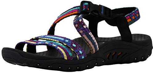 Skechers Reggae Sew Me Boho Woven Strappy Slingback-Damensandalen