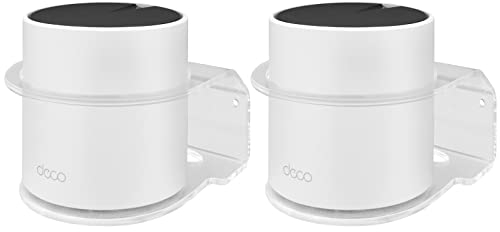 BECEMURU Supporto da parete in acrilico per router di protezione compatibile con Deco X55/X20/X25/X50/XE75/X60/X68/W3600 Whole Home Mesh Wi-Fi System (confezione da 2)