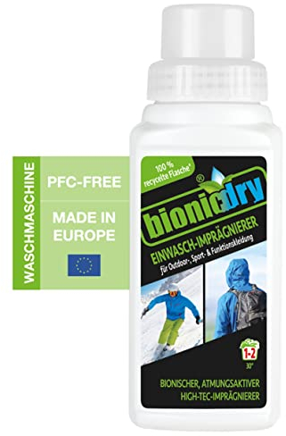 bionicdry Einwasch-Imprägnierer für Outdoorkleidung, Sportkleidung und Funktionskleidung