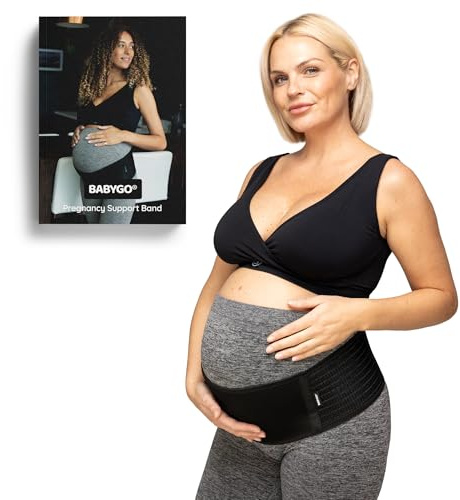 BABYGO® Pregnancy Belly Band, Lightweight Support Belt | UK Brand, Loved By Over 1 Million Mums. Relief for Back, Pelvis, Hips, Round Ligament and Sciatica