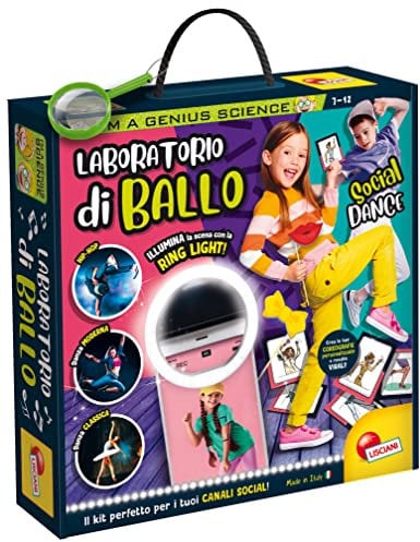 Liscianigiochi, I'm a Genius Laboratorio di Ballo Social Dance, Ring Light Portatile, Selfie Stick Sagomati, Multicolore, 97357