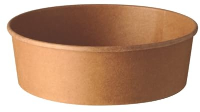 Papstar Salatschalen, Braun, Pappe Rund, 15 cm x 4.6cm, 500 ml, 50 Stück