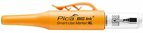 Pica BIG Ink instant-White 170/52, Smart-Use Marker XL, der erste Tieflochmarker in weiß, Markiert sofort ohne Schütteln, für glatte + trockene Oberflächen geeignet, mit XL Tintenvorrat, permanent