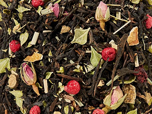 teemando® BIO Schwarzteemischung k.b.A. Black Sencha Fruits & Roses Mandel-Vanille-Note DE-ÖKO-006 aromatisiert 1 kg