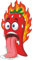 U24 Aufkleber schwitzende Chili Schote 7 x 14 cm Autoaufkleber Sticker Konturschnitt