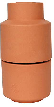 Crushgrind Billund Gewürzmühle mit Keramikmahlwerk Orange | Salz und Peffermühle mit verstellbarem Mahlgrad für grobes Salz | Kräutermühle aus hochwertigen, nachhaltigen Materialien (Paprika)