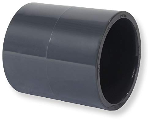 Paradies Pool PVC Fitting Klebemuffe Ø 50mm PVC-U Muffe Rohrverbinder Rohr Schlauch Klebefitting zum verkleben, Qualität aus Europa, Menge: 1 Stück