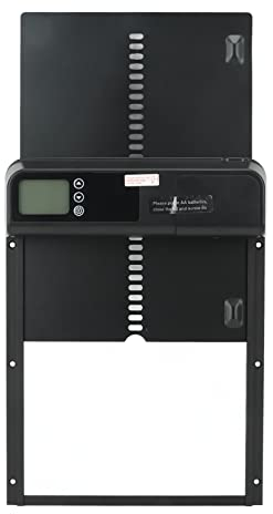 Automatische Hühnertür, Hühnerstalltür, Automatischer Hühnerstall-Türöffner, Aluminiumlegierung, Multi-Modus-Hühnerklappe, LED-Anzeige mit Timer für Bauerngeflügel, 32 X 24,4 cm