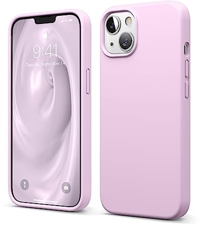 elago Liquid Silicone Case Compatible with iPhone 13 Case (6.1), Premium Silicone, Full Body Protection - 3 Layer Shockproof Phone Cover, Anti-Scratch Soft Microfiber Lining (Light Lilac)
