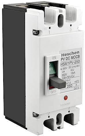 Heschen DC-Leistungsschalter MCCB, HSM1PV-250, 2-polig, DC550V 250A, Photovoltaik-Leistungsschalter, für PV-Solaranlage Solarmodule Netzsystem