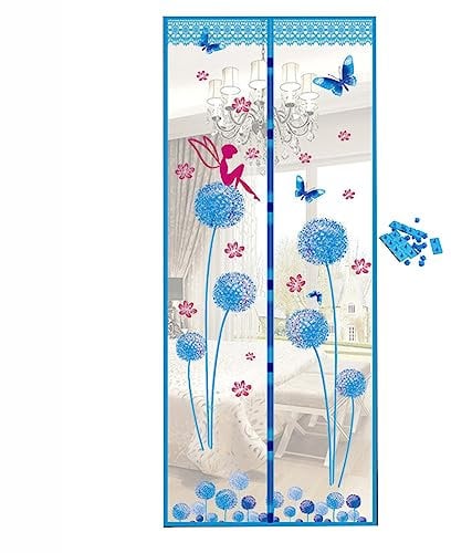 51buyoutgo Door Screens for Keeping Out Flies, Double Magnetic Fly Screens for Patio, French Insect Doors Net Curtain Mesh Cover with Magnets 90 * 210 cm