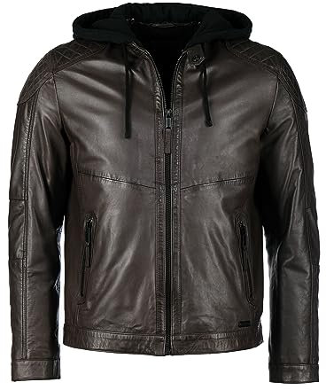 MUSTANG Herren Lederjacke 31022245 Dark Brown 4XL
