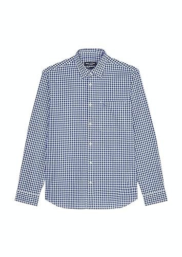 Marc O'Polo Herren Hemd kariert Langarm, Blau (Multi/Total Eclipse), S