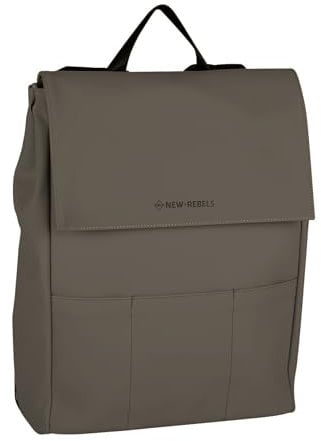 New Rebels Omar Lincoln Taupe 17L Rucksack mit Klappe Wasserabweisend Laptop 15.6