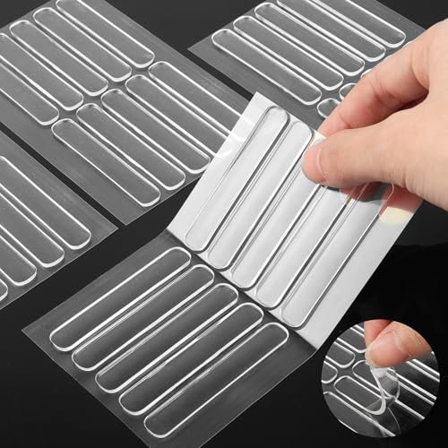 60Pcs Clear Bumpers for Cabinets, Cabinet Door Bumpers Rubber Bumpers Self Adhesive Cabinet Pads Bumpers Quiet for Soundproofing And Anti-Slip Protection Of Furniture(2.48 X 0.39 X 0.078inch)