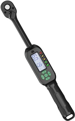LLAVETOR Digital Torque Wrench 5-99.5 ft-lbs./6.8-135Nm, 3/8 Inch Mini Torque Wrench Digital, ±2% Torque Accuracy, Electronic Torque Wrench with Preset Value, Buzzer and LED Notification