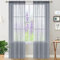GAIFNAG Rideaux de Porte Chenille 200 x 80 cm Décoration de Fenêtre/Lavable Rideau à Oeillets, Rideau de Fenêtre à Œillets pour Mariage de Noël Chambre, Gris Clair