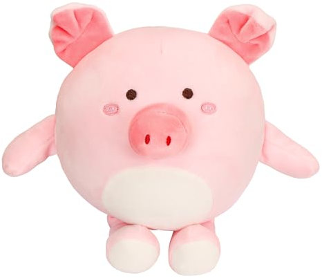 Schwein Kuscheltier Rosa,23 cm Schweinchen Plüschtier,Glücksschweinchen,Stofftier Schweine,Kawaii Plüsch Kuscheltiere,Süße Spielzeug für Kinder Geschenk Glücksbringer Silvester