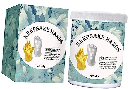 GREENADSCAPE 1 Satz Dreidimensionales Handmodellierpulver 3d-handguss-kit Gips-handform-kit Kinderzimmer-erinnerungskunst Neugeborenes Abdruckset Für Babyhand Und -fuß Handgipsset Golden Sport