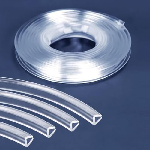 HAEKEBC Glaskantenschutz Transparente Kantenstreifen 0,5–26mm U-Kantenschutz Silikon Kantenschutzstreifen, Transparenter Eckenschutz Für Haustürfenster(4-5mm)