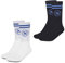 SSC NAPOLI Unisex Calza In Cotone Napoli 2er Set Socken, weiß/schwarz, 35-38