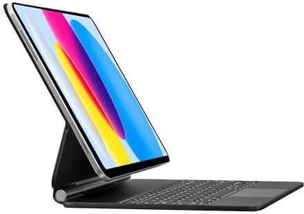 Magic Keyboard Case for iPad 10th Generation 2022& 11th (A16,2025),Magnetic Stand 10.9 inch 10th/11th Gen iPad Case with Keyboard,Built-in Multi-Touch Trackpad,Auto Sleep/Wake,Backlit (Light Black)