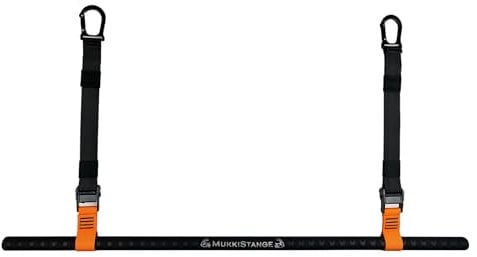 MukkiStange, Barre de traction plafond : amovible, réglable en hauteur, adhérente, peu encombrante, variable, à suspendre, appareil de fitness pour la maison, la gymnastique, la traction, barre de dip