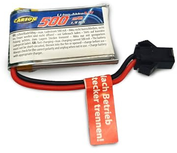 Carson 500608285 3,7V/500mAh Lipo Akku Jetski JST - Ersatzakku für ferngesteuertes Boot, Akku für RC Modelle, RC Batterie