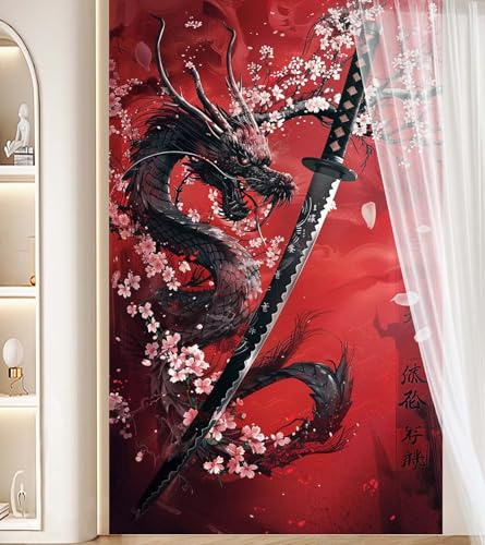 Diamond Painting Adulte Grand Format 30x50 cm, Peinture Diamant Dragon Broderie Diamant Kit Complet, Loisirs Créatifs 5D Tableau perle Diamant DIY Point de Croix Kits, Décoration Murale Japonais J570