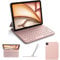 ‌Étui Clavier pour iPad Air 11 Pouces M3 2025/M2 2024, Air 4e et 5e génération & iPad Pro 11 Pouces 1re, 2e, 3e, 4e génération (2018-2022),Smart Folio,Ultra-Mince,Connexion magnétique,AZERTY,Rose