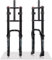 20 X 4.0 Forcella Fat Bike Forcella Ammortizzata Aria Per Ebike Mountain Bike 140mm Corsa Rebound Regolabile Forcella Anteriore A Doppia Corona QR 9x135mm Freno A Disco Tubo Sterzo Dritto(Black)