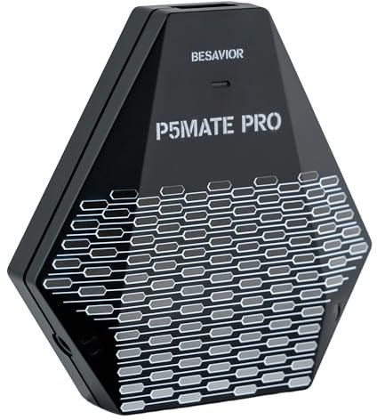 Mcbazel Besavior P5 Mate Pro - Adattatore USB per PS5 tutte le versioni, convertitore da gioco per PS5/PRO/SLIM, accessori wireless, supporta diverse periferiche di gioco/bassa latenza/plug and play