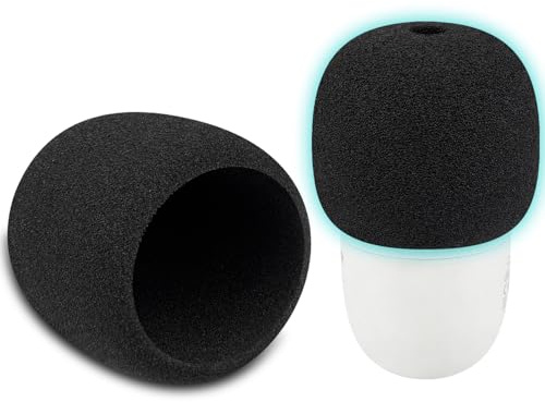 SOULWIT 2 Stück Mikrofon Pop Filter für Razer Seiren V3 Mini, Schutz Mikrofon Schaum Abdecken Windschutz
