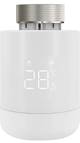 flintronic Testa termostatica, Valvola Termostatica Radiatore, controllo Remoto Tramite App Mobile, con Display LED, Richiede Hub Zigbee 3.0