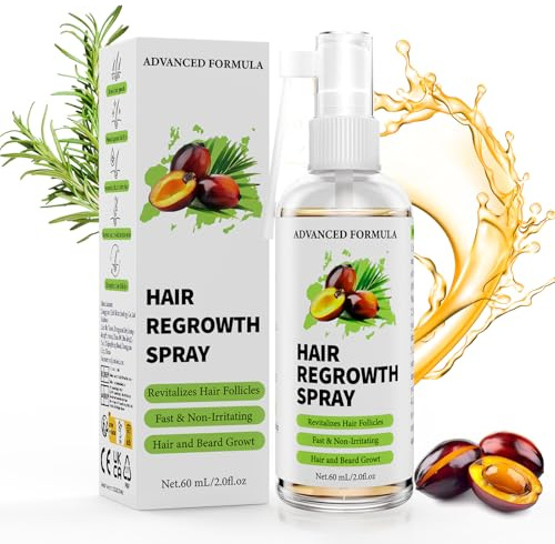 Ballphl Siero Crescita Capelli Anticaduta,Spray con Olio di Rosmarino,60ml