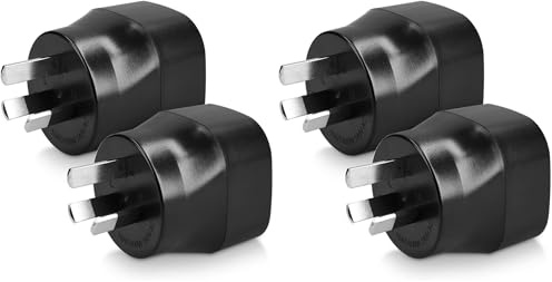kwmobile 2X Reiseadapter Australien Typ-I - Schuko Reise Adapter zu Typ I Steckdose in z. B. Australien Neuseeland China - Stromadapter Urlaub schwarz (Packung mit 2)