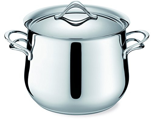 Lagostina Melodia Pentola Alta con Coperchio in Acciaio Inox, Diametro 22 cm