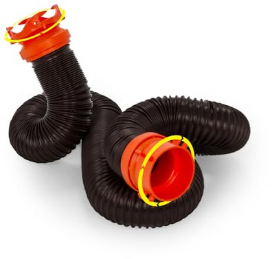 Camco RhinoFLEX 39764 Kit d'extension de tuyau d'égout pour camping-car robuste de 3 m avec raccord pivotant – Prolonge votre tuyau d'égout pour s'adapter à vos besoins