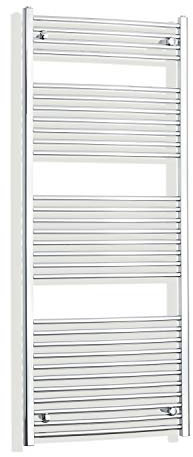 HEATED CHROME TOWEL RAIL RADIATOR WARMER 700 mm Wide x 1700 High Straight