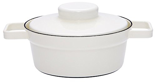 Riess, 2111-212, Kasserolle mit Deckel 20cm, PURE WHITE, AROMAPOTS, Truehomeware, Durchmesser 20 cm, Inhalt 1.20 Liter, Emaille, weiß, Induktion