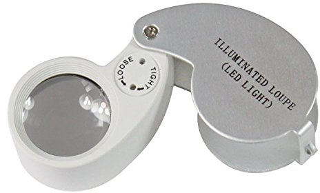 LINDNER Das Original Einschlaglupe mit LED Beleuchtung, Vergrößerung 10x