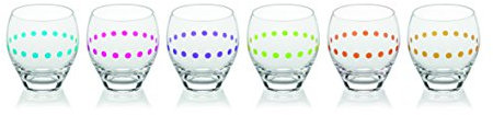 IVV amphore Set 6 Verre vin, 30 cl, Verre, Multicolore, 8.4 x 9.8 x 8.9 cm, 6 unités