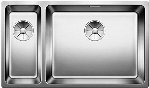 BLANCO ANDANO 500/180-U | Edelstahl Spüle | Einbauart: Unterbau | Hauptbecken rechts | für 80 cm breite Unterschränke | Widerstandsfähig gegenüber Kratzern | Großes Beckenvolumen