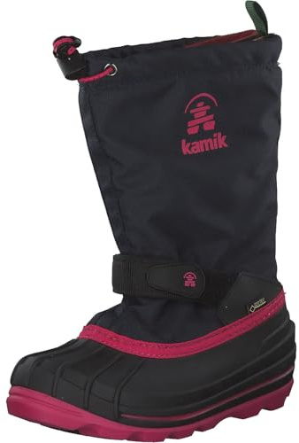 Kamik Mädchen Waterbug8g Winterstiefel, Blau (Navy/Rose-Marine/Rose Nro), 27 EU