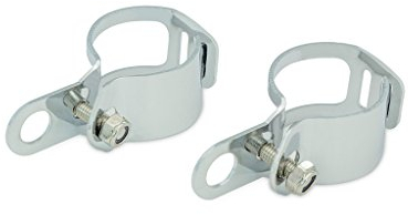 Alchemy Parts Motorrad Blinker Austausch Klammern Gabel Halterung 31-36mm Einstellbar - Chrom