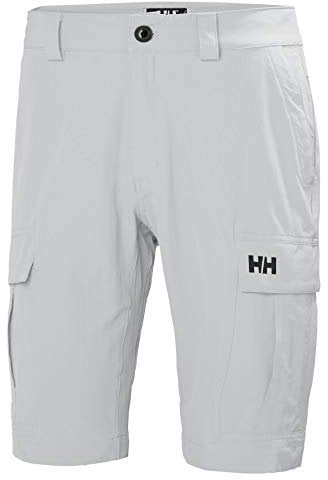 Helly Hansen Hombre Pantalones Cortos Cargo HH Quick-Dry, Gris Niebla, 34